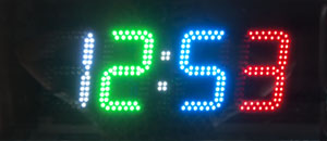 LED 4 inch different color clock and thermometer